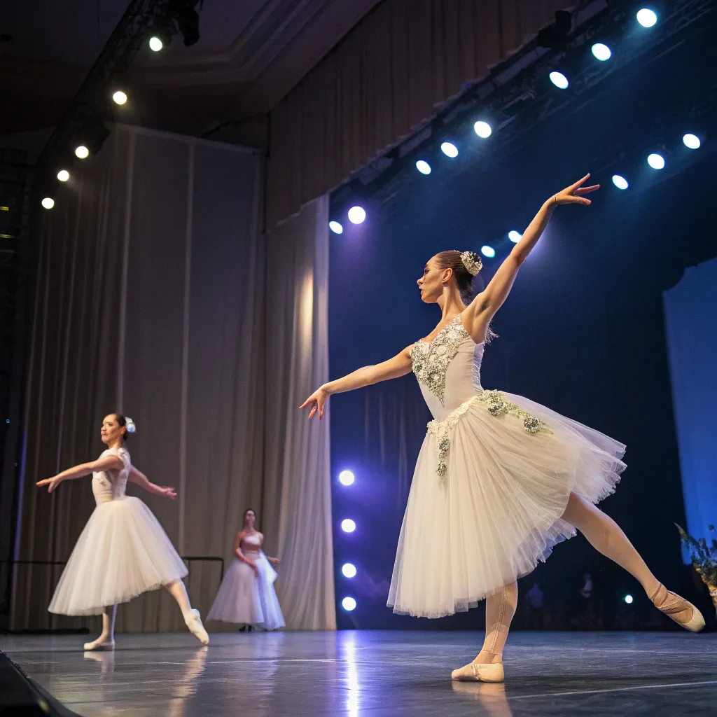 Elegant dancers performing on stage